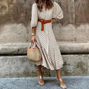 Vestido Casual Classico com Mangas Longas Ciane