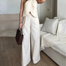 Conjunto Top com Amarração no Pescoço e Calça Pantalona Fellinne