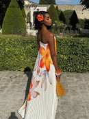 Vestido Tomara que Caia Plissado Floral