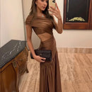 Vestido Drapeado com Decote Juliana