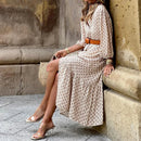 Vestido Casual Classico com Mangas Longas Ciane