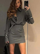 Conjunto Camisa e Saia Alfaiataria Brenda