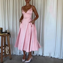 Vestido Drapeado com Alças Rita