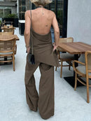 Conjunto Gola Alta sem Mangas e Calça Jessy