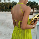 Vestido Longo Plissado Fellinne | Costa Nua